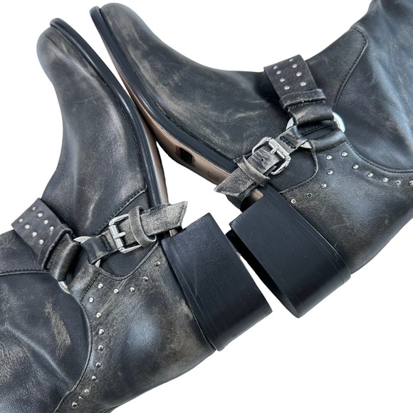 Zara Leather Boots with Rivets-Limited Edition Women's Size 39/US 8 - Picture 13 of 16